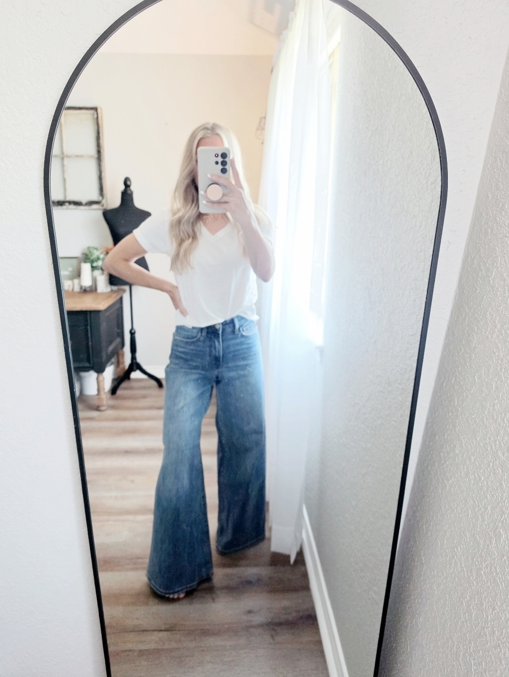 Judy Blue High Rise Medium Wash Palazzo Jeans Wide Leg Stretch Retro Various NEW - Picture 3 of 16